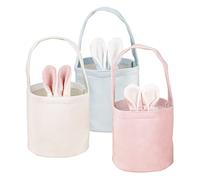 Cesta Para Huevos De Pascua, Bolsas Conejo De Pascua, Bolsas Regalo Pequeñas Con Asas, Bolsas Chuches Cumpleaños Infantil Niños Niña Navidad Fiesta, Terciopelo Elegantes Ecologicas Reutilizable (A)