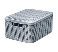 Cesta para la ropa Cesta Curver Style M con tapa de 18 litros color gris claro