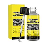 Cesta para lavavajillas con cepillo integrado, 30 ml, color gris