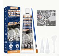 Cesta para lavavajillas de 60 ml, reparación de óxido, de goma líquida, color blanco, resistente al agua, inoxidable, resistente a altas temperaturas, especial para la reparación de la cesta del