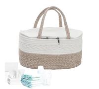 Cesta para pañales para guardería, grande, extraíble, multifuncional, soporte para toallitas para bolsa de pañales para bebé | para viajes al aire libre coche baño mesita de noche picnic padre niño ni