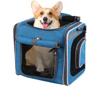 Cesta para perro bicicleta, transportador de animales para bicicleta, mochila ajustable, bolsa de ventilación, transporte de viaje, senderismo, camping caminando