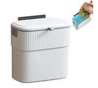 Cesta para residuos de cocina, contenedor de basura con tapa | Cubo compost cocina bajo fregadero | Para casa, dormitorio, bajo escritorio, parte superior de baño armario