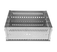 Cesta para Sauna Inoxidable Piedras de Acero Plegable | Plata, 10, 6x7, 9x3, 9 Pulgadas, Jaula Portátil Resistente al Calor para Uso en Sauna Interior Doméstica