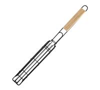 Cesta Parrilla Con Asa - Clip De Malla Con Mango De Madera Resistente Al Calor - Soporte Para Cestas Barbacoa,Para Salchichas Carne Pescado Parrilla Aire Libre Camping Picnic Fogata