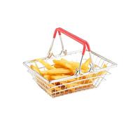 Cesta pequeña - Accesorios de Fotos de Mano de supermercado Miniatura | de Metal - para niños y niñas, coleccionistas, Jardines de, Juego de rol, modelismo arquitectónico, Regalo d