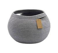 Cesta pequeña tejida, cestas decorativas para el almacenamiento - Cesta pequeña con llaves redondas - Cesta para juguetes, bandeja de organización de cuarto de baño, para salones, libros, ropa