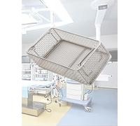 Cesta Perforada de Malla, Cesta de esterilización de Instrumental quirúrgico de Acero Inoxidable 304, Bandeja médico-quirúrgica, Apta para Malla de 0,16 Pulgadas (40 x 30 x 7 cm / 15,75 x 11