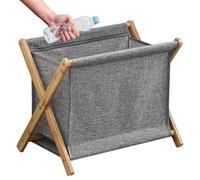 Cesta plegable - 40 x 30 x 38 cm plegable almacenamiento portátil | Marco de madera en forma de X organizador de tela ligera espacio económico caja de ropa un contenedor duradero perfecto para