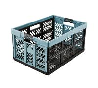 keeeper Caja plegable Robusta con asas de tacto suave, 54 x 37 x 28 cm, 45 l, Ben Azul Nordic