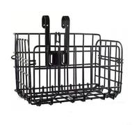 Cesta plegable para bicicleta con ganchos, parte delantera y trasera, robusta cesta de metal para bicicleta de montaña, bicicleta de ciudad, portaequipajes, manillar, gran espacio de almacenamiento
