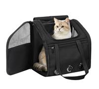 Cesta plegable para bicicleta para perros, de malla, con cinturón de | Bolsa de transporte para bicicleta para perros pequeños, para manillar, maleta, bicicleta, viajes, camping y paseos