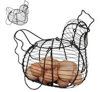 Cesta Porta Huevos, Multifuncional Y Práctica Huevera Alambre, Cesta Para Huevos Gallina Alambre, Cesta De Almacenamiento De Huevos, Huevera Gallina Metal Para Guardar Alimentos Y Huevos