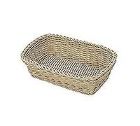 Cesta Rectangular Plástico Papel de Pared Beige Claro