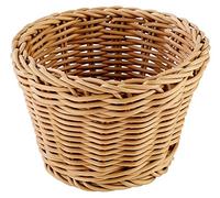 Cesta redonda APS "Profi Line", cesta de mimbre marrón claro, cesta de polipropileno, contenedor de mimbre, cesta de pan, cesta de alimentos, diámetro Ø 13 cm, altura 10 cm