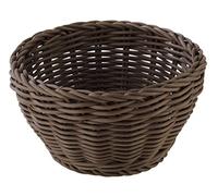 Cesta redonda APS "Profi Line", cesta de mimbre marrón oscuro, cesta de polipropileno, Ø 16 cm, altura 8 cm