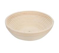 Cesta redonda de mimbre para la fermentación del pan, cuenco artesanal tipo Brotform para masa madre, bandeja natural de caña sin blanquear para el levado de la masa con superficie (22X8.5)