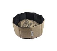 Cesta redonda yute y poliéster Ø48x16cm Bahía negro