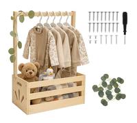 Cesta Regalo de Madera para Baby Shower, Baúl Personalizado para Baby Shower, Baúl para Guardar Objetos para Bebés, Cesta de Regalo de Madera, Color Madera Natural