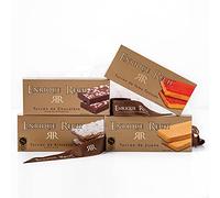 Cesta Regalo Enrique Rech - Pack de 4 Turrones Artesanos de 300g - Turrón Jijona, Turrón Alicante, Chocolate con Almendras, Yema tostada - Cesta de Navidad con Turrones Premium