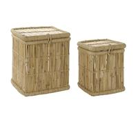 CESTA SET 2 BAMBU CUERDA 46X46X55 NATURAL NATURAL