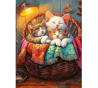 Cesta Sleep Gato Puzzle 30 Piezas Adultos, Rompecabezas DIY Entretenimiento para Adultos, Puzzles Pasatiempo Creativo, Juguete Educativo, Descompresión Regalo