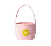 Cesta tejida de mimbre para regalo, con flores, para embalaje decorativo, caramelos, verduras, niños, niñas, asa, ganchillo, bolso de mano, bolso de mano, bolso cruzado