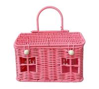 Cesta tejida de polipropileno multiusos para picnic, almacenamiento de alimentos, gestión diaria de desorden y cesta de almacenamiento cómoda para el hogar