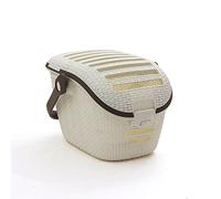 Cesta transporte para gato con orificios de ventilacion color crema