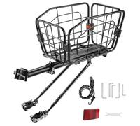 Cesta Trasera Bicicleta | Aluminio 20 L - Cesta de Carga Trasera para Bicicleta - Para Desplazamientos Diarios Fitness Carreras Picnic