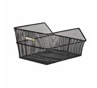 Cesta trasera de acero en panal de abeja basil cento negra (45x31x21cm)