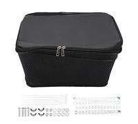 Cesta Trasera para Bicicleta con Cubierta Impermeable, 20 L, Cesta de Alambre de Metal para Bicicleta, 20 Kg, Rodamiento de Carga para Bicicleta, Soporte de Cesta de