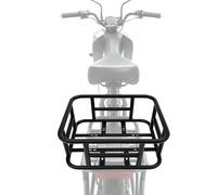 Cesta trasera para bicicleta de metal, portaequipajes, 16 orificios de fijación, capacidad de carga de 15 kg para la mayoría de bicicletas, bicicletas infantiles, bicicletas eléctricas, color negro