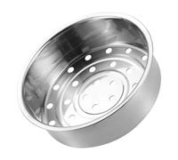 Cesta Vaporera de Acero Inoxidable 22,5 CM, para Olla Arrocera | Acabado Plateado, Bordes Pulidos y Superficie Lisa, Cocción Uniforme, para Dumplings y Arroz