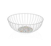 Cesta Versa Blanco Metal Acero Madera MDF 28 x 11 x 28 cm - Marca: Versa - EAN: 8420327570710
