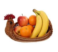 cestade frutas - cestade pollo tejida de 17x13x13 cm, almacenamiento de frutas para refrigerios, organizador de cocina multiusos que soporta verduras, patatas, pan, galletas y patatas fritas | Usos