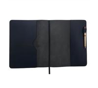 CestAntiQ Funda de cuero negro XXL - Funda recargable para cuaderno de 8.5 x 11 pulgadas, cuaderno de escritura ejecutivo hecho a mano, compatible con Moleskine XXL Leuchtturm1917 XXL Mead Five Star