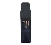 CestAntiQ Funda de cuero para bolígrafos estilográficas, organizador de múltiples bolígrafos, bolsa de cuero de grano completo hecha a mano, cubierta protectora duradera, regalo clásico de