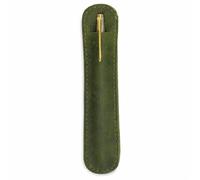 CestAntiQ Funda de piel auténtica hecha a mano, soporte de lujo verde para pluma estilográfica, funda protectora para bolígrafos vintage y modernos, bolsa de cuero, regalo para entusiastas de los