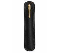 CestAntiQ Funda de piel auténtica hecha a mano, soporte negro de lujo para pluma estilográfica, funda protectora para bolígrafos vintage y modernos, bolsa de cuero, regalo para entusiastas de los