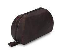 CestAntiQ, Organizador de maquillaje de viaje de cuero para mujer, estuche de maquillaje transparente y grande con soportes para brochas, organizador de encimera, bolsa de maquillaje grande, bolsa de