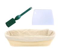 Cestas a prueba de pan para madre, cuencos ovalados de ratán, cuencos a prueba de ratán con forro para pan de madre para hornear pan de madre profesional y doméstico