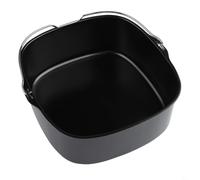 Cestas cuadradas para tartas para hornear freidora de aire que se ajustan a dimensiones interiores comunes y promueven una circulación uniforme del calor (7.5 pulgadas)