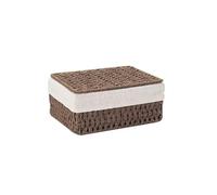 Cestas de almacenamiento de mimbre con caja organizadora tejida de cocina, cesta de lavandería, cajas de almacenamiento de aperitivos, accesorios de escritorio, decoración de habitación, 14 unidades