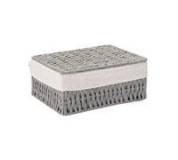 Cestas de almacenamiento de mimbre con caja organizadora tejida de cocina, cesta de lavandería, cajas de almacenamiento de aperitivos, accesorios de escritorio, decoración de habitación, 12 unidades