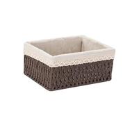 Cestas de almacenamiento de mimbre con caja organizadora tejida de cocina, cesta de lavandería, cajas de almacenamiento de aperitivos, accesorios de escritorio, decoración de habitación, 6 unidades