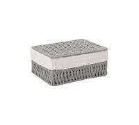 Cestas de almacenamiento de mimbre con caja organizadora tejida de cocina, cesta de lavandería, cajas de almacenamiento de aperitivos, accesorios de escritorio, decoración de habitación, 11 unidades