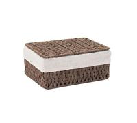 Cestas de almacenamiento de mimbre con caja organizadora tejida de cocina, cesta de lavandería, cajas de almacenamiento de aperitivos, accesorios de escritorio, decoración de habitación, 15 unidades