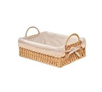 Cestas de almacenamiento de mimbre con caja organizadora tejida de cocina, cesta de lavandería, cajas de almacenamiento de aperitivos, accesorios de escritorio, decoración de habitación, 16 unidades