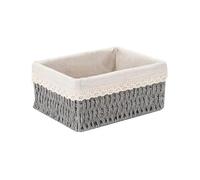 Cestas de almacenamiento de mimbre con caja organizadora tejida de cocina, cesta de lavandería, cajas de almacenamiento de aperitivos, accesorios de escritorio, decoración de habitación, 3